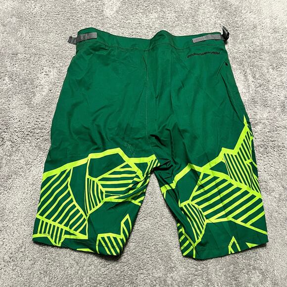 Podiumwear Shorts Adult XL Tri Cycle Long Bermuda Cycling Mens Green ** - Picture 2 of 10